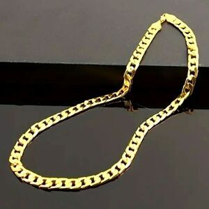 18k gold Cuban chain necklace